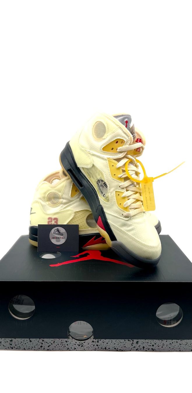 Jordan Herrenschuhe: Jordan 5 Retro OFF-WHITE Sail PS Grösse EU 32 – Neu und originalverpackt aus Küsnacht ZH von SamSneakerSale 1