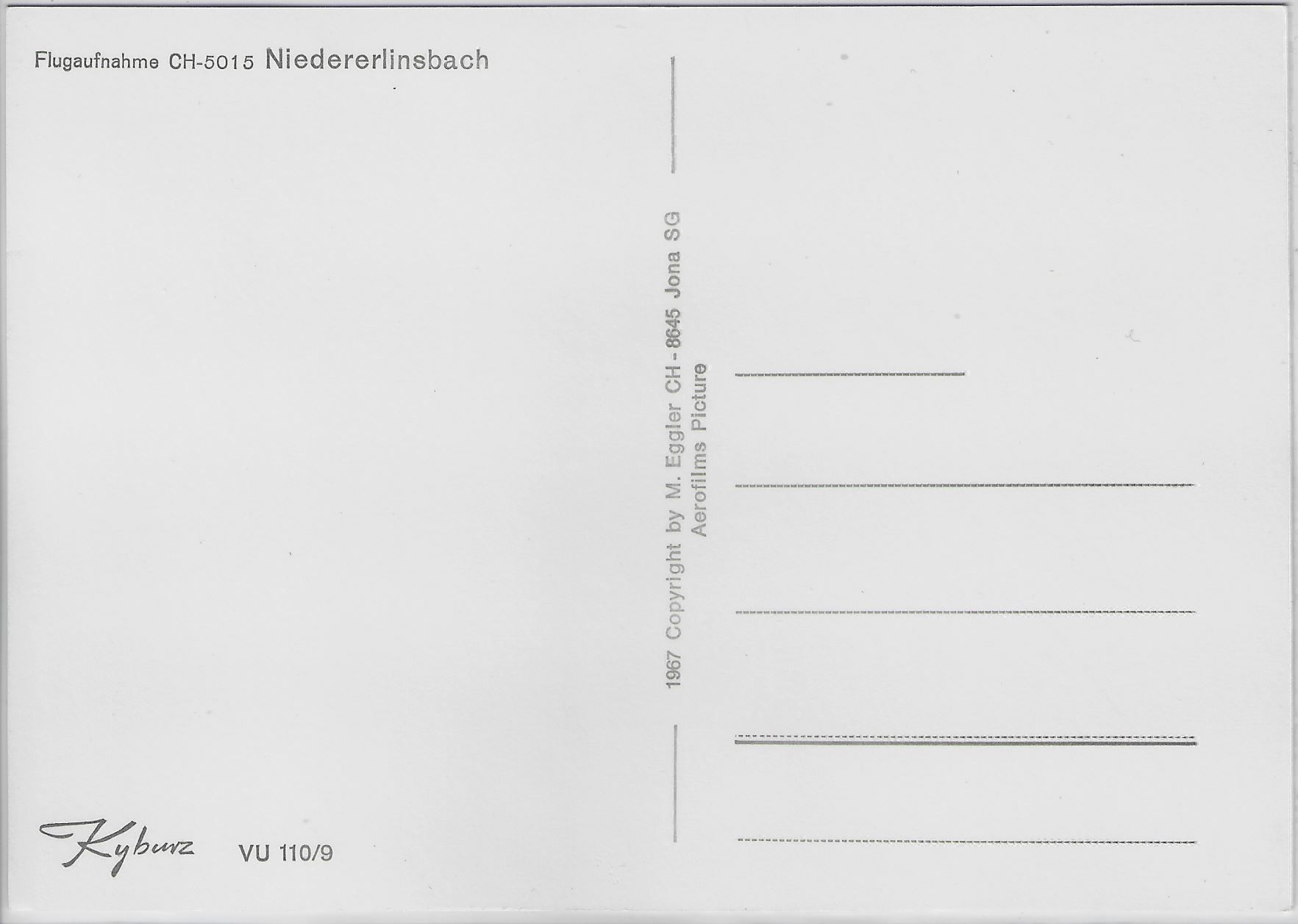 Cartes postales: Flugaufnahme Niedererlinsbach SO – Antique à Ettingen par Kartenplanet 1