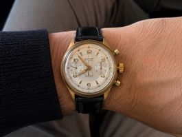 Chronographe vintage Fludo – Plaquage or 20 microns – 37mm