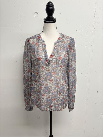 Cinque leichte Bluse Blumenmuster Gr. 38 Viskose blau