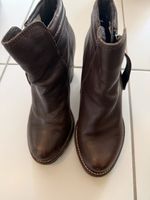 Chic Tommy Hilfiger Brown Leather Ankle Boots - Size 6