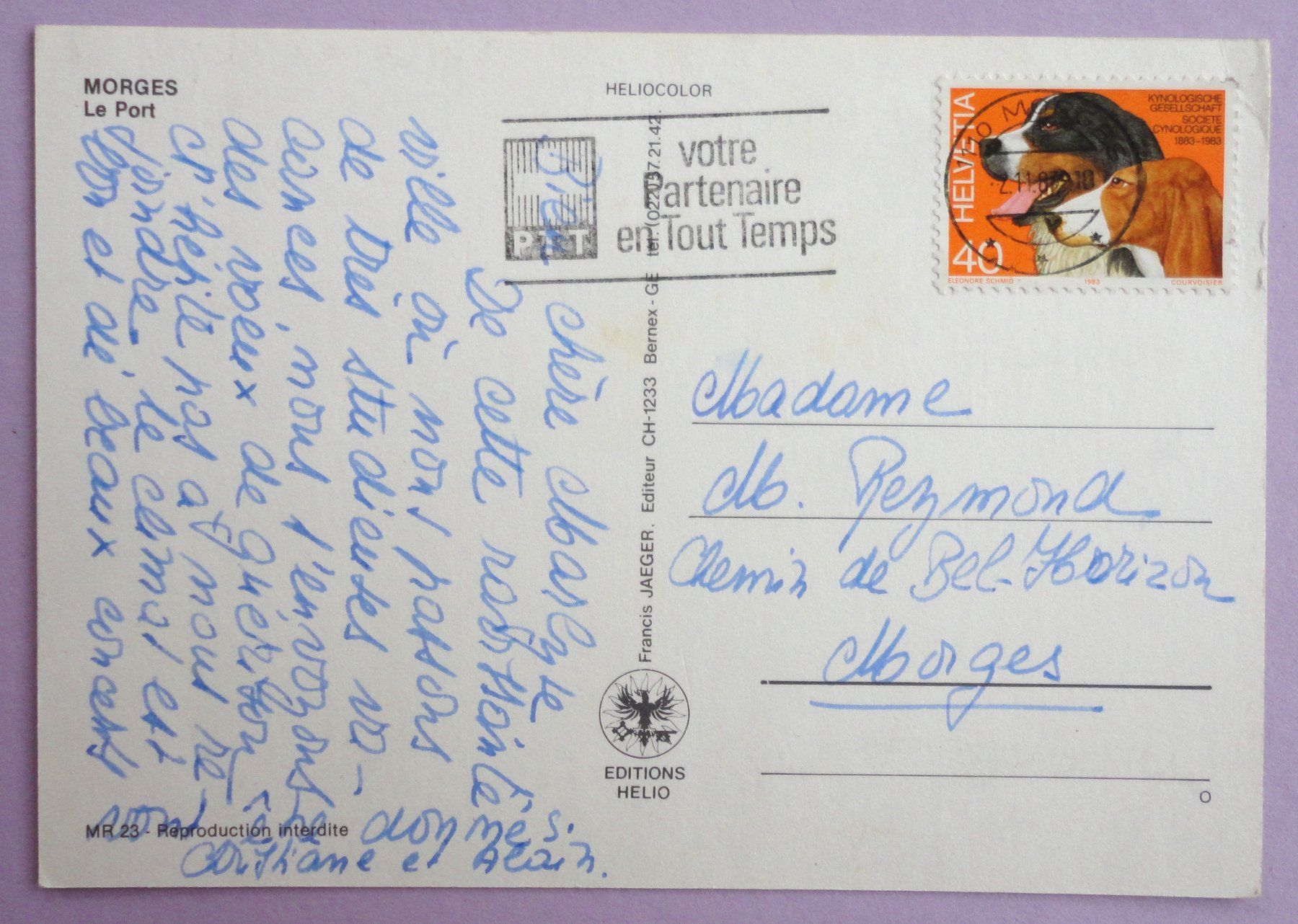 Cartoline postali: Morges - Le Port – Usato da Fétigny venduto da Billy2miny 1