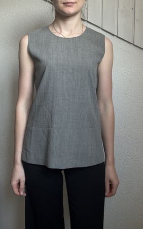 A-K-R-I-S punto Haut sans manches 100% laine vierge –38/M