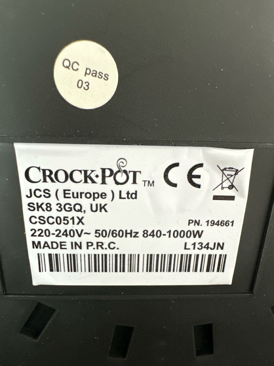 Elettrodomestici da cucina: Multicooker Crock-Pot CSC051X silber schwarz – Usato da Allschwil venduto da MB4123 3