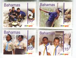 Briefmarken "Pfadfinder". Bahamas