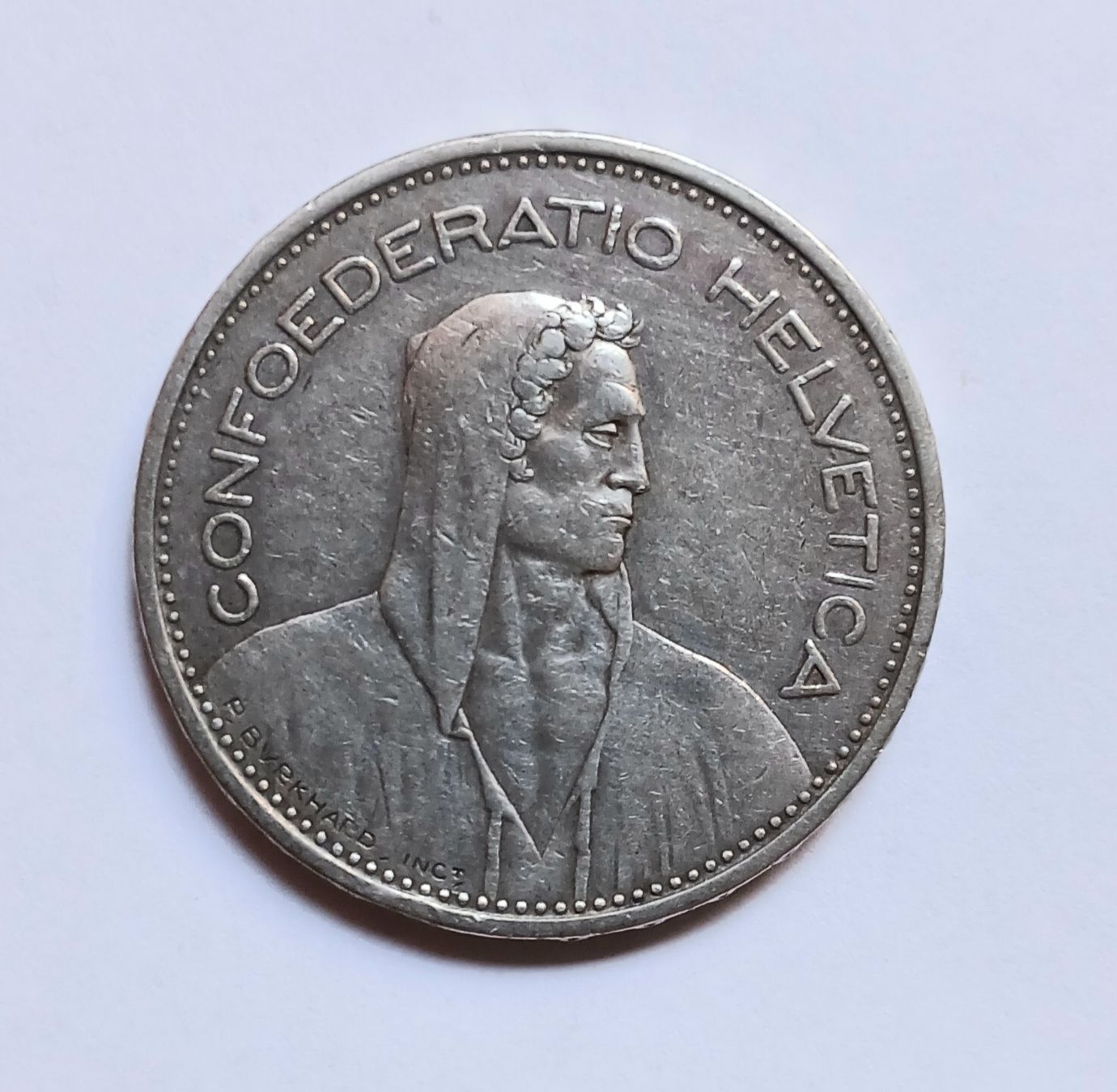 Alle Münzen: 5fr argent 1935 – Gebraucht aus Sciernes-d'Albeuve von Dojo004 1