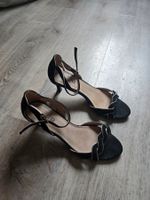 Schwarze Sandalen, Echtleder, Gr. 40, Sommer!