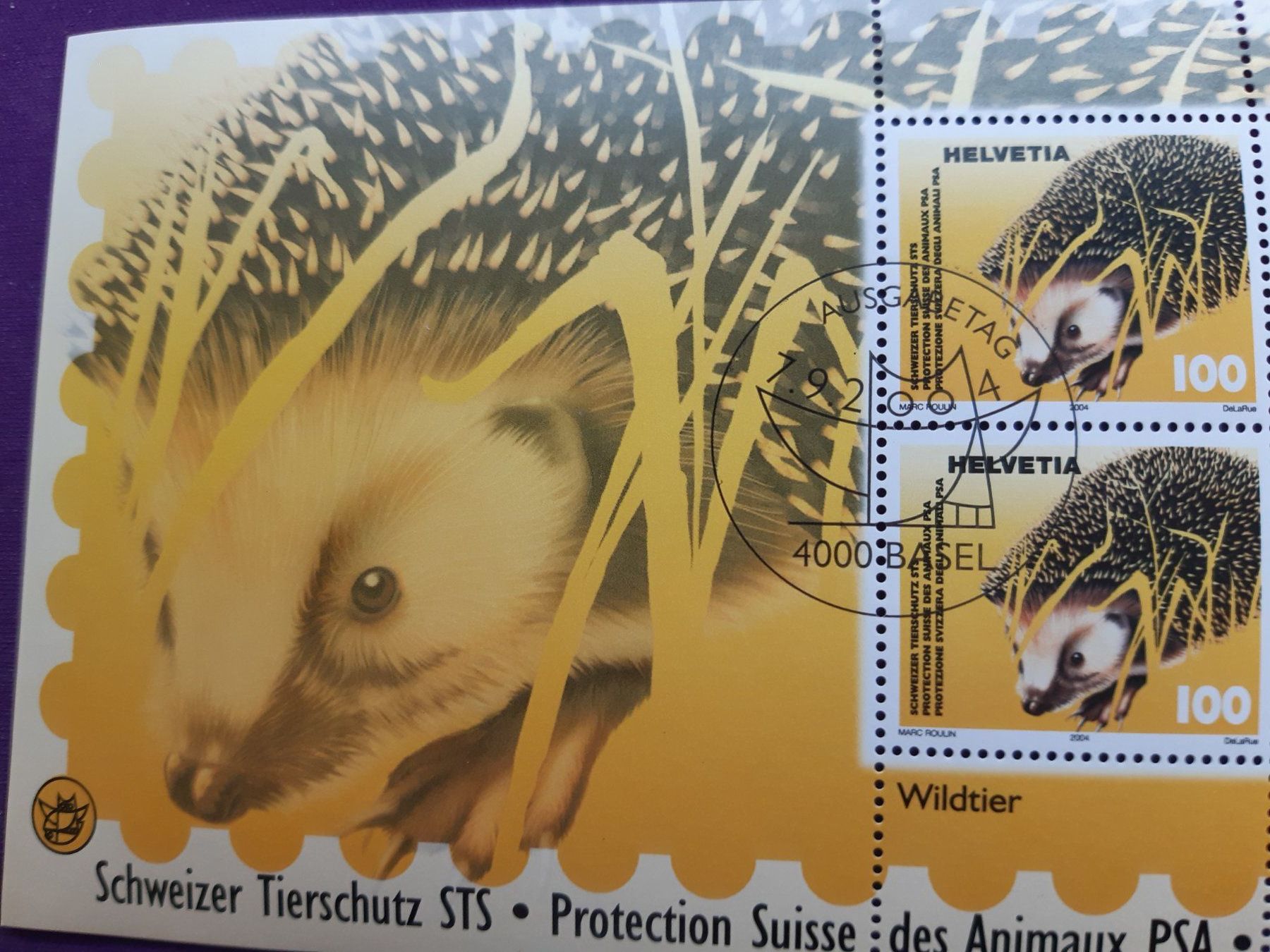 Tutti i francobolli: 3 Kleinbogen, ET-Sonderstempel "Schweizer Tierschutz STS" – Nuovo (secondo la descrizione) da Wangs venduto da weisstannen01 4