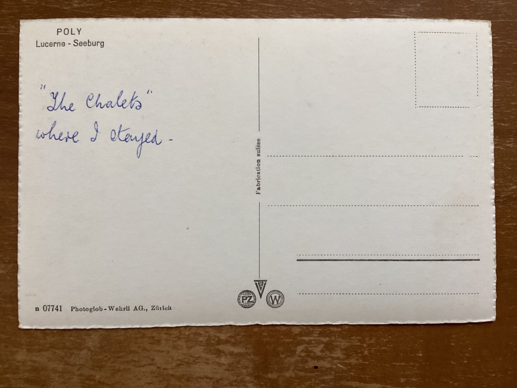 Cartoline postali: AK POLY Luzern - Hotel Seeburg – Usato da Zürich venduto da tol_b7c7 1