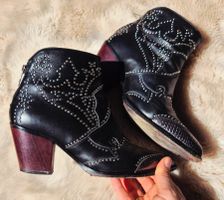 STIEFEL BOOTS ZADIG & VOLTAIRE LEDER SCHUHE 36 NIETEN TOP
