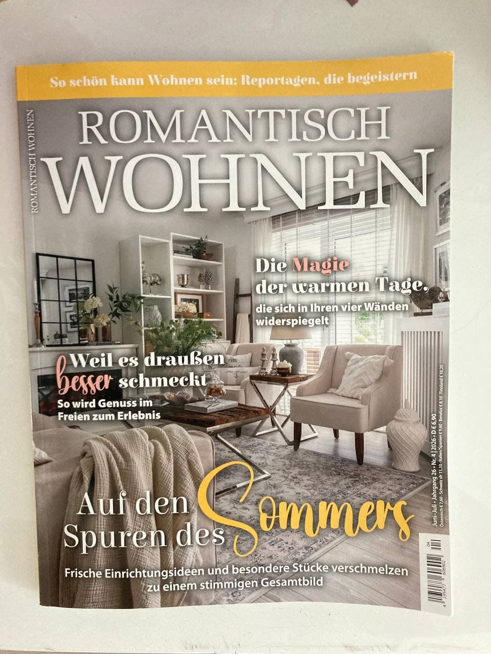 Riviste & Magazine: Romantisch Wohnen JUNI/JULI 2026 – Usato da Frauenfeld venduto da SCHATZtruhe_369