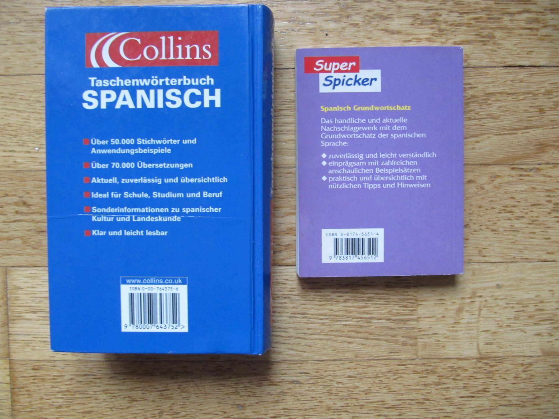 Libri: 2 x Spanisch Wörterbuch Collins + Spicker Grundwortschatz – Usato da Würenlos venduto da AustralisZ 3