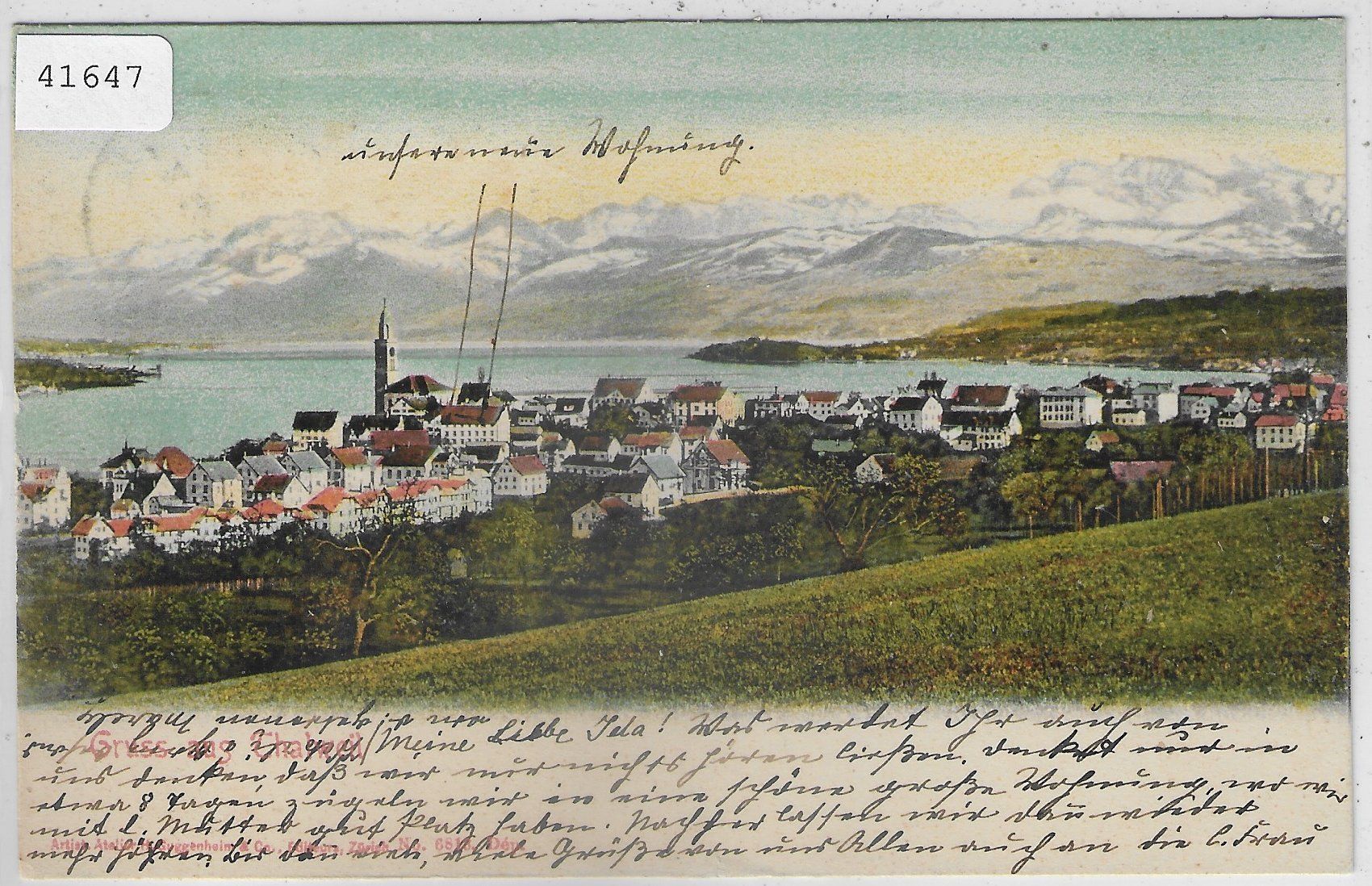Ansichtskarten: Gruss aus Thalweil Thalwil - Litho – Gebraucht aus Ettingen von Kartenplanet