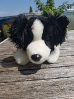 Plüschhund schwarz/weiss
