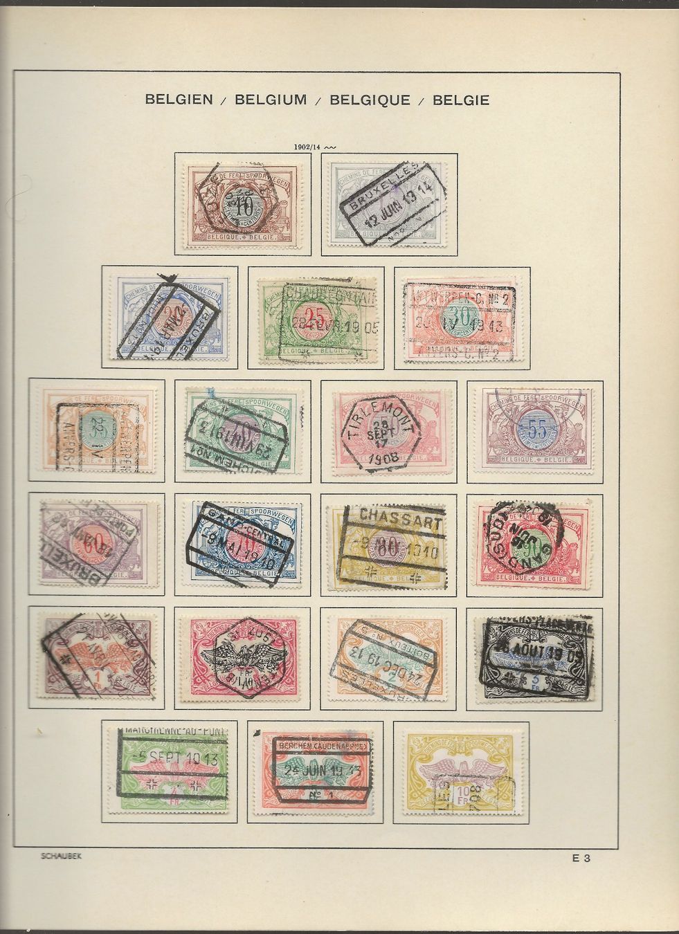 Tous les timbres: Marken Belgien Eisenbahn – D'occasion à Au ZH par xelagreb01 3