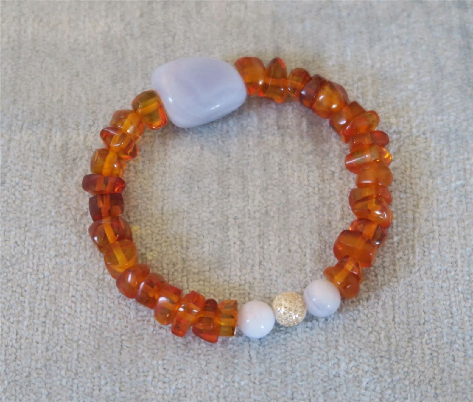 Bracciali & Braccialetti: Armband aus Bernstein und Chalcedon – Nuovo (secondo la descrizione) da Brittnau venduto da marlenestone 3