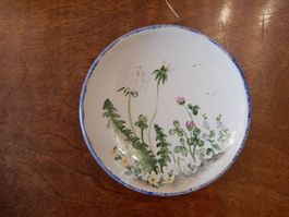 Kleine Schale handbemalt mit Blumen und Gräsern 9cm