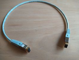 BKS Homenet Audio Patchkabel 50 cm lang, grau