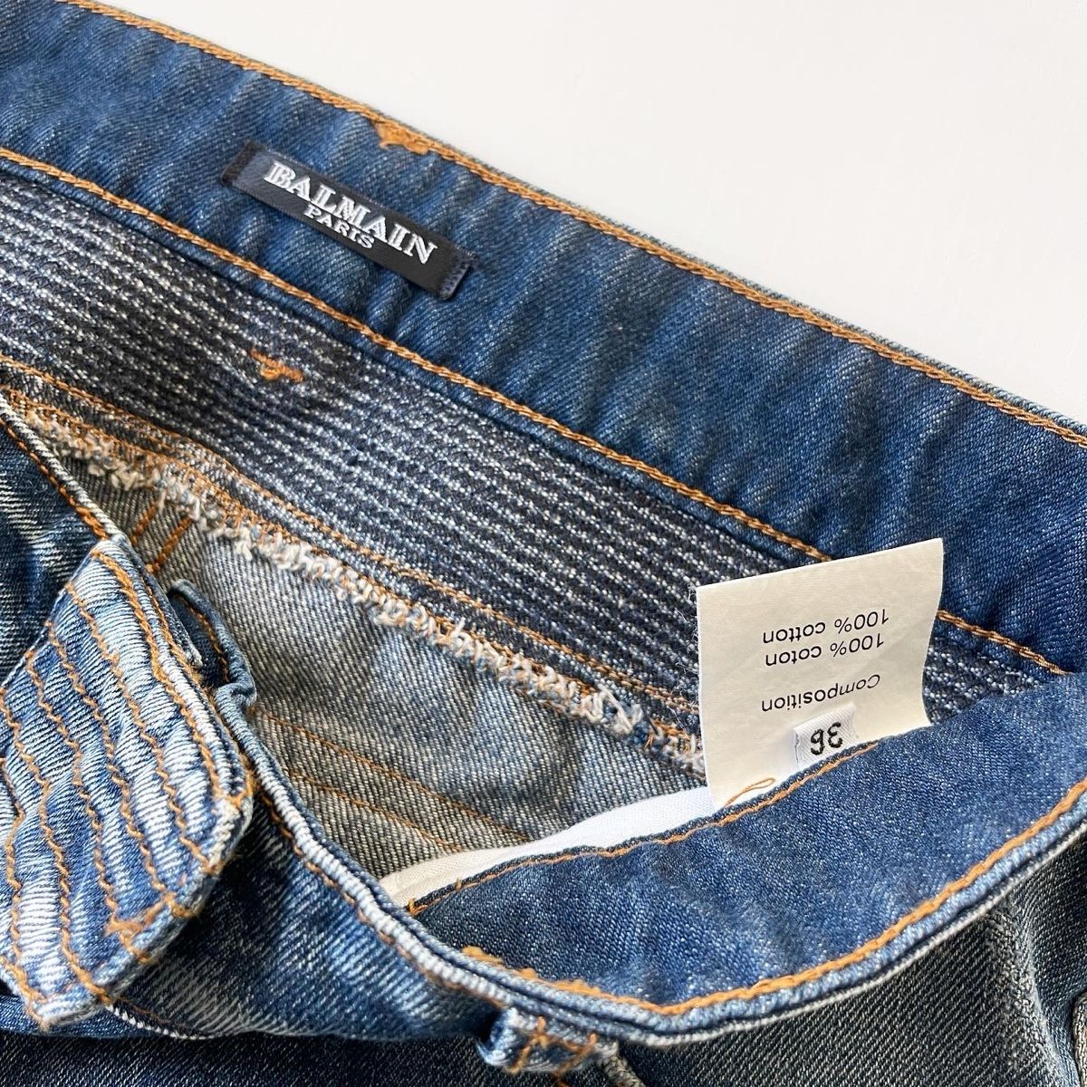 Balmain Jeans: BALMAIN Distressed Biker Jeans – Nuovo (secondo la descrizione) da Emmen venduto da Avviivva_Com2023 7