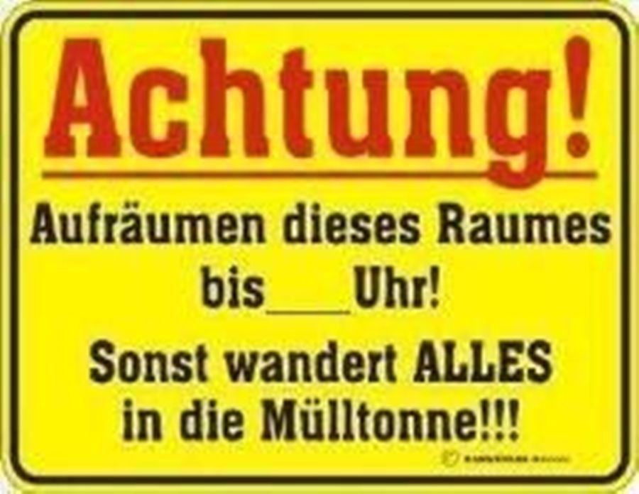 Insegne: Funschild - ACHTUNG-AUFRÄUMEN DIESES – Nuovo (secondo la descrizione) da Rupperswil venduto da big-one-sale
