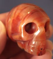 NEU: Karneol Achat Totenkopf Schädel Kristallschädel