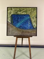 Grand tableau abstrait, art moderne- Vogel Pierre.