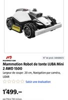 Robot tondeuse Mammotion Luba Mini 2 AWD 1500