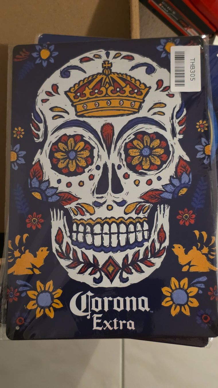 Insegne: Blechschild Corona Totenkopf 2 – Nuovo e nell'imballaggio originale da Wangen SZ venduto da Charlie_Firpo