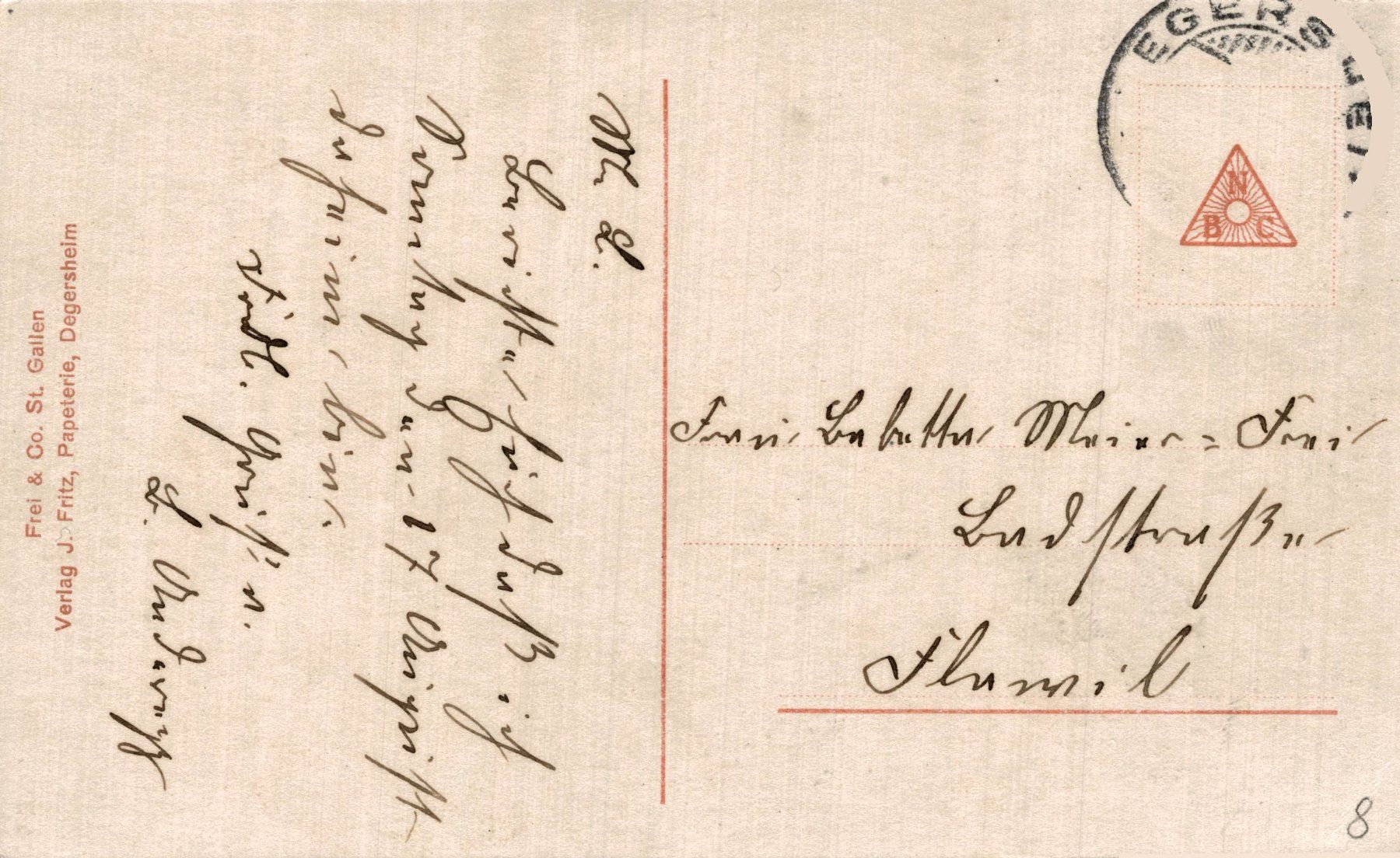 Cartoline postali: Degersheim – Usato da Bronschhofen venduto da Astore 1