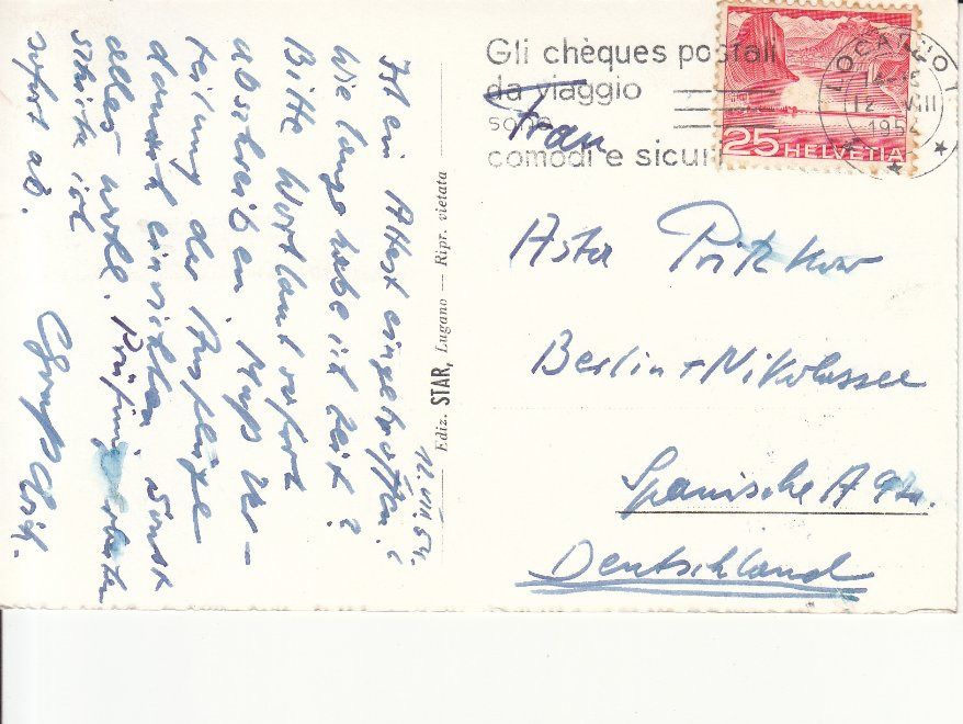 Cartes postales: Lugano Bossi 1954 – D'occasion à Bürglen TG par StampGraf 1