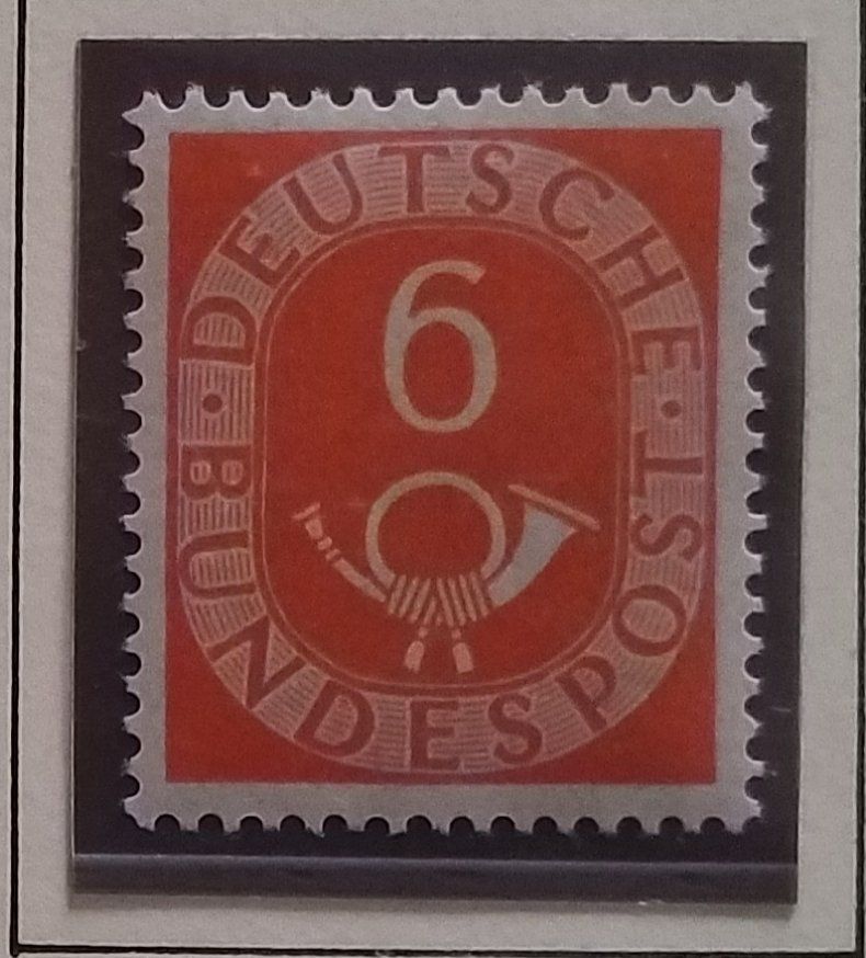 Alle Briefmarken: BRD, Nr. 126, Posthorn postfrisch Kt. 22.- – Gebraucht aus Baden von Eggi