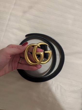 Gucci Belt - GG Buckle - Black Leather