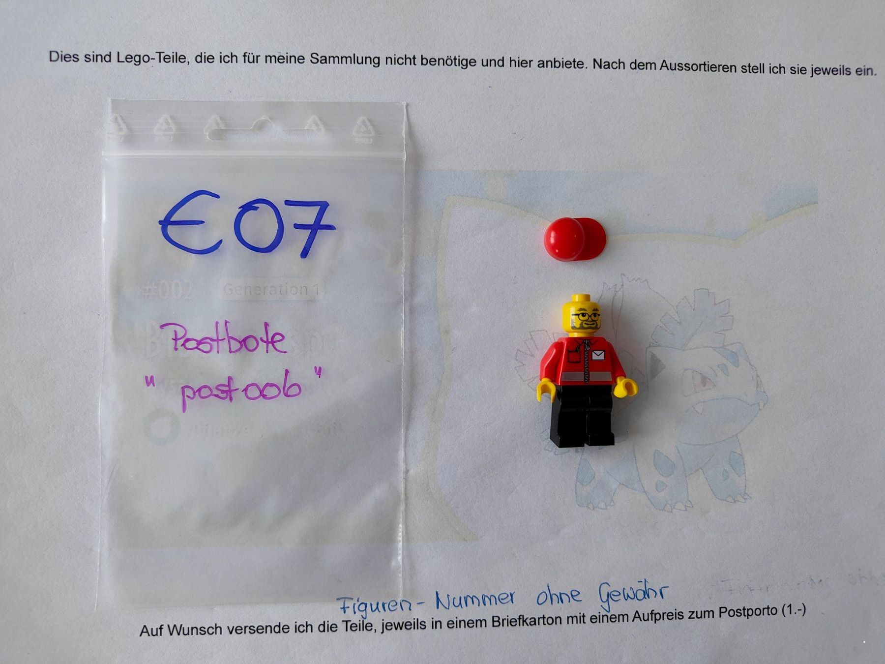 Lego Kit di costruzioni: Legofigurenteile  Postbote   post006  /E07 – Usato da St. Gallen venduto da Bisaknosp