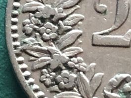 Abart 20 Rp. 1920 mit Stempelriss