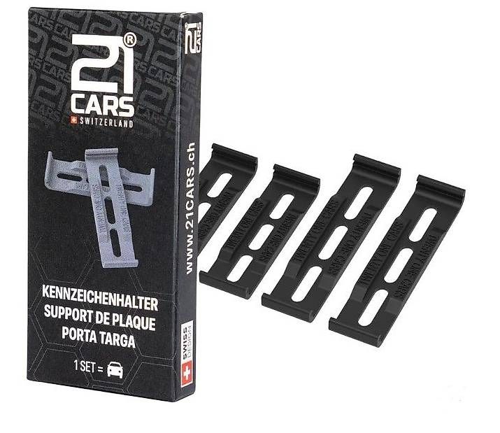 Supporti a parete: Klick-Kennzeichenhalter (Hochformat, Farbe schwarz) – Nuovo e nell'imballaggio originale da Duggingen venduto da carlo.longhi