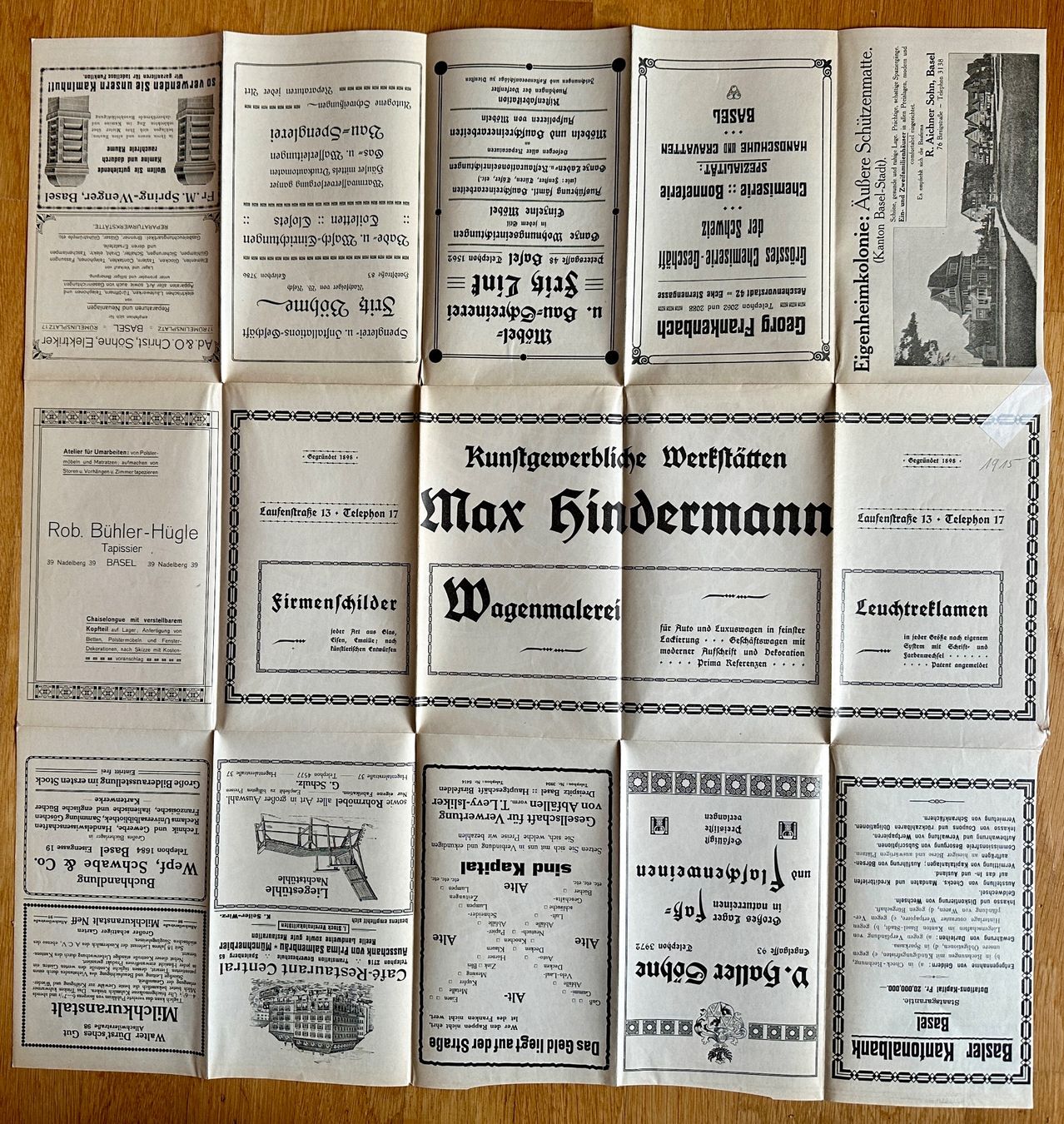 Cartine & Atlanti: Übersichtsplan der Stadt Basel 1915 – Usato da Zürich venduto da allp 4