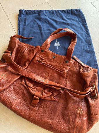 JEROME DREYFUSS PARIS BILLY  BRAUN BUBBLE LEDER TASCHE TOTE