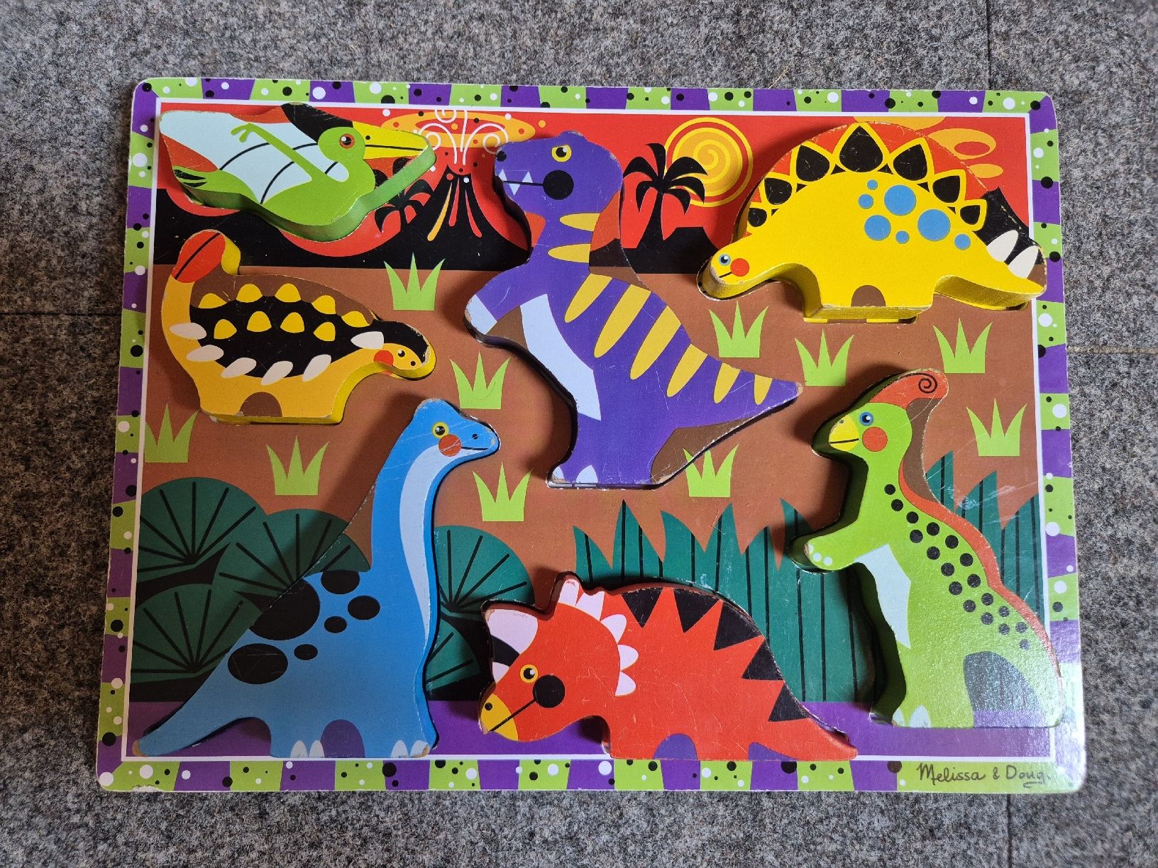 Puzzles: Puzzle en bois Melissa & Doug, dinosaures rigolos ! – Gebraucht aus Yverdon-les-Bains von somiou