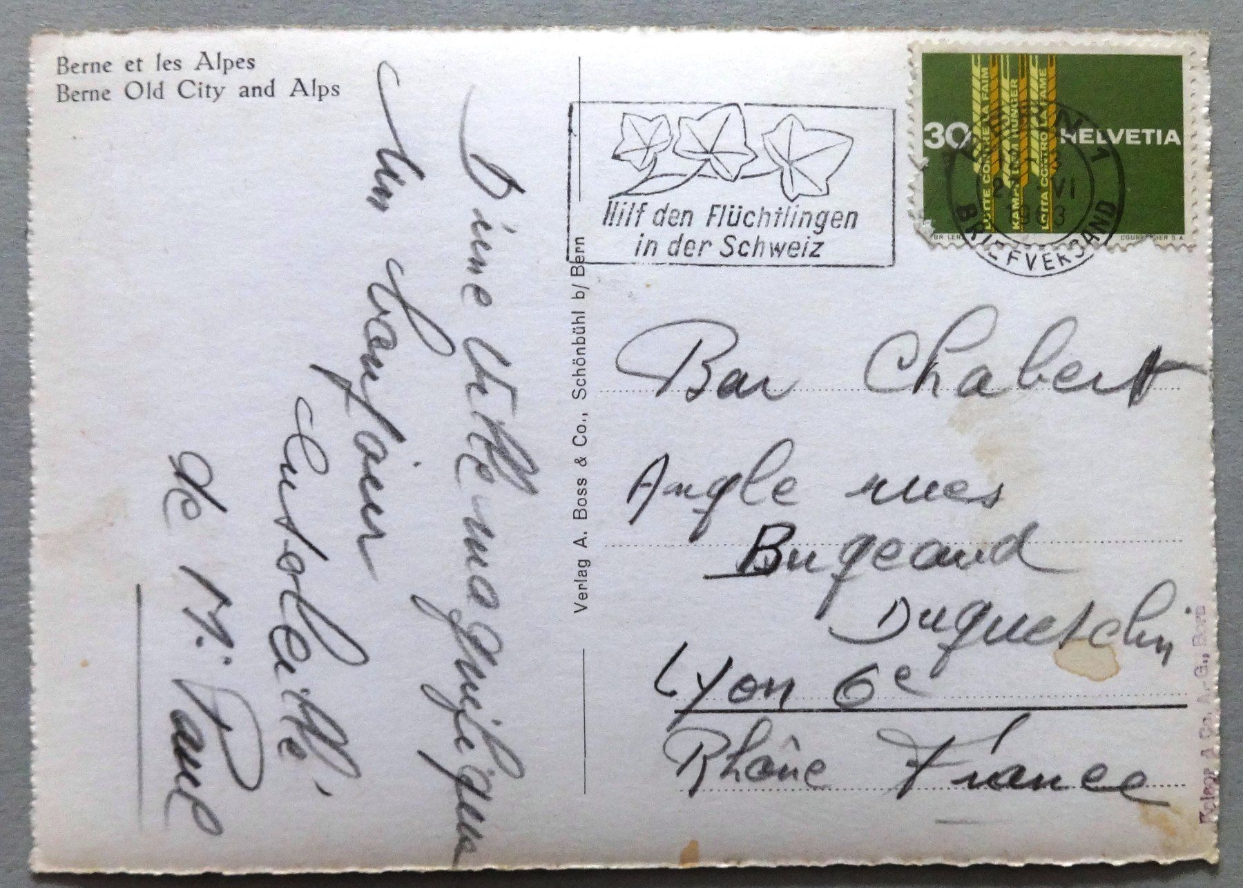 Cartoline postali: Bern, Altstadt u. die Alpen – Difettoso da Fétigny venduto da Billy2miny 1