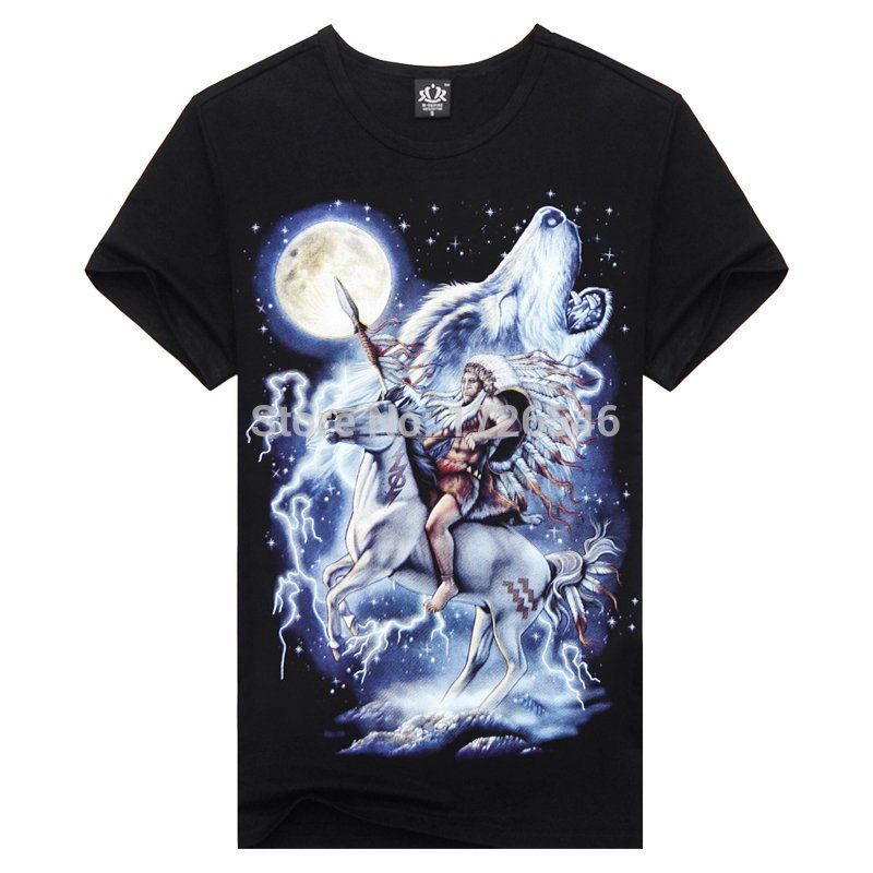 T-Shirts: T-Shirt wolf mit Mond- NEU – Neu und originalverpackt aus Ibach von fantasyfashion 1