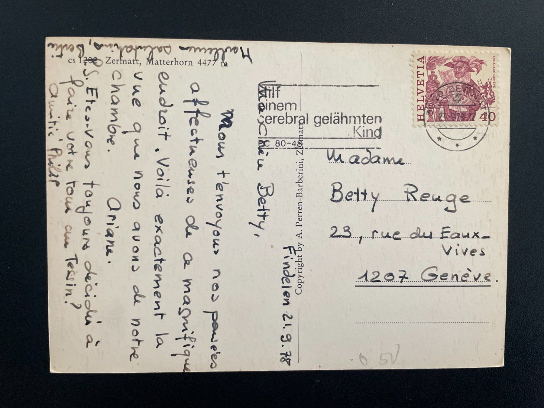 Cartoline postali: AK VS Zermatt, Matterhorn – Usato da Thal venduto da Danny82 1