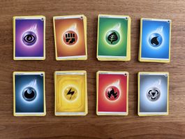 Pokémon, lot de 85 cartes Énergie de base (8 types)