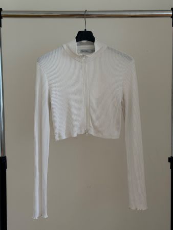 Bershka Damen Strickjacke Weiss