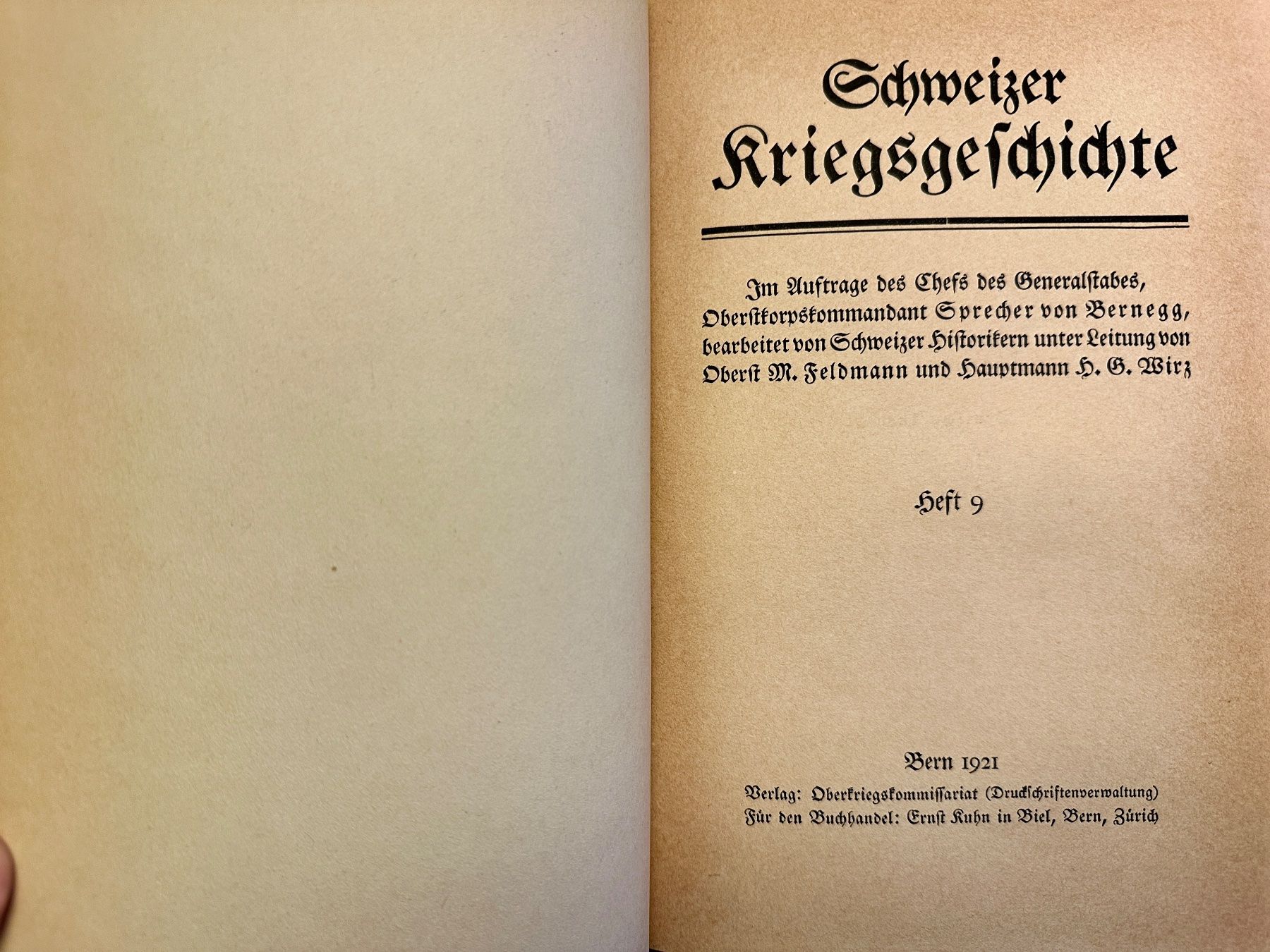 Libri: M. Feldmann, H.G. Wirz: Schweizer Kriegsgeschichte. 4 Bde. – Usato da Zürich venduto da allp 8