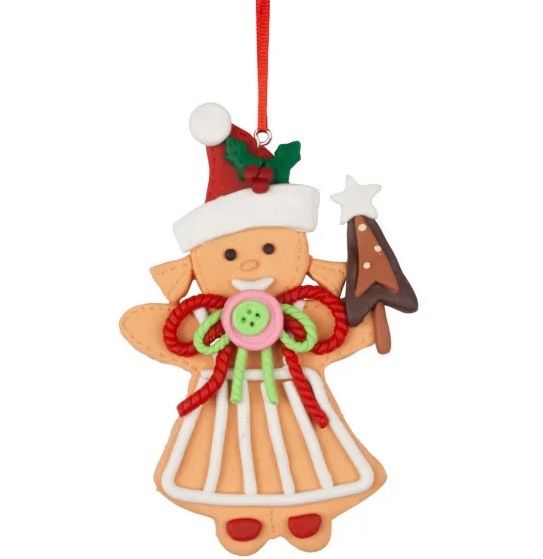 Tutte le decorazioni: Baumschmuck Lebkuchenmänner und Lebkuchenfrau – Nuovo e nell'imballaggio originale da Basel venduto da Seifehuesli 3