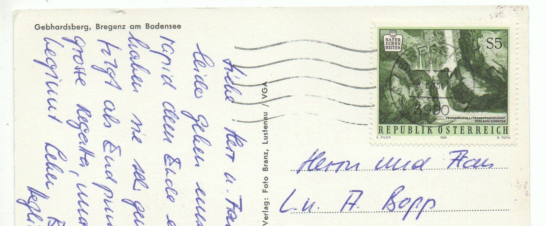 Cartoline postali: BREGENZ Gebhardsberg – Usato da Jona venduto da philajona 1