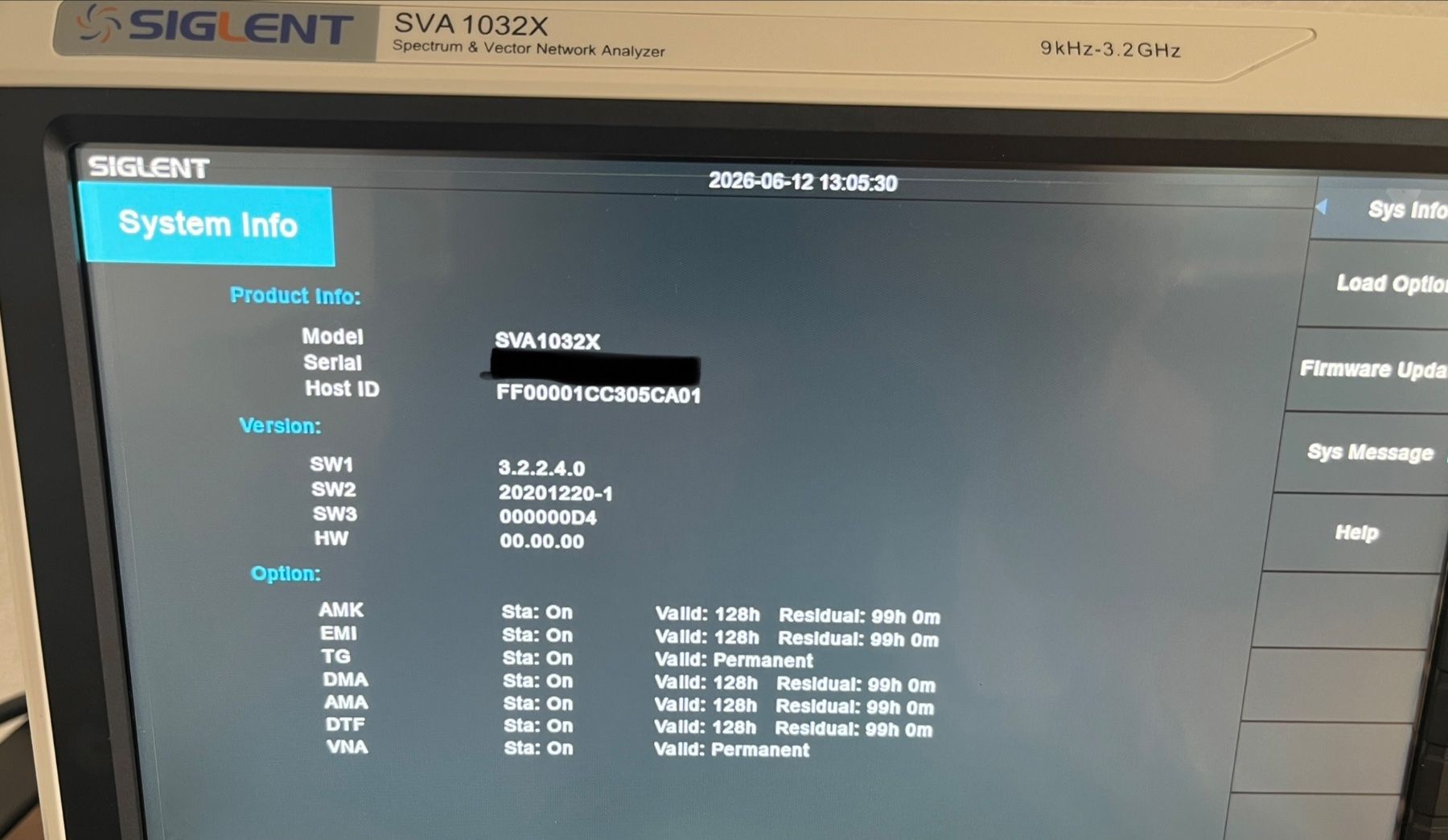 Misurare: Siglent SVA1032X 3.2GHz Spectrum & Vector Network Analyzer – Usato da Zug venduto da metebalci 1