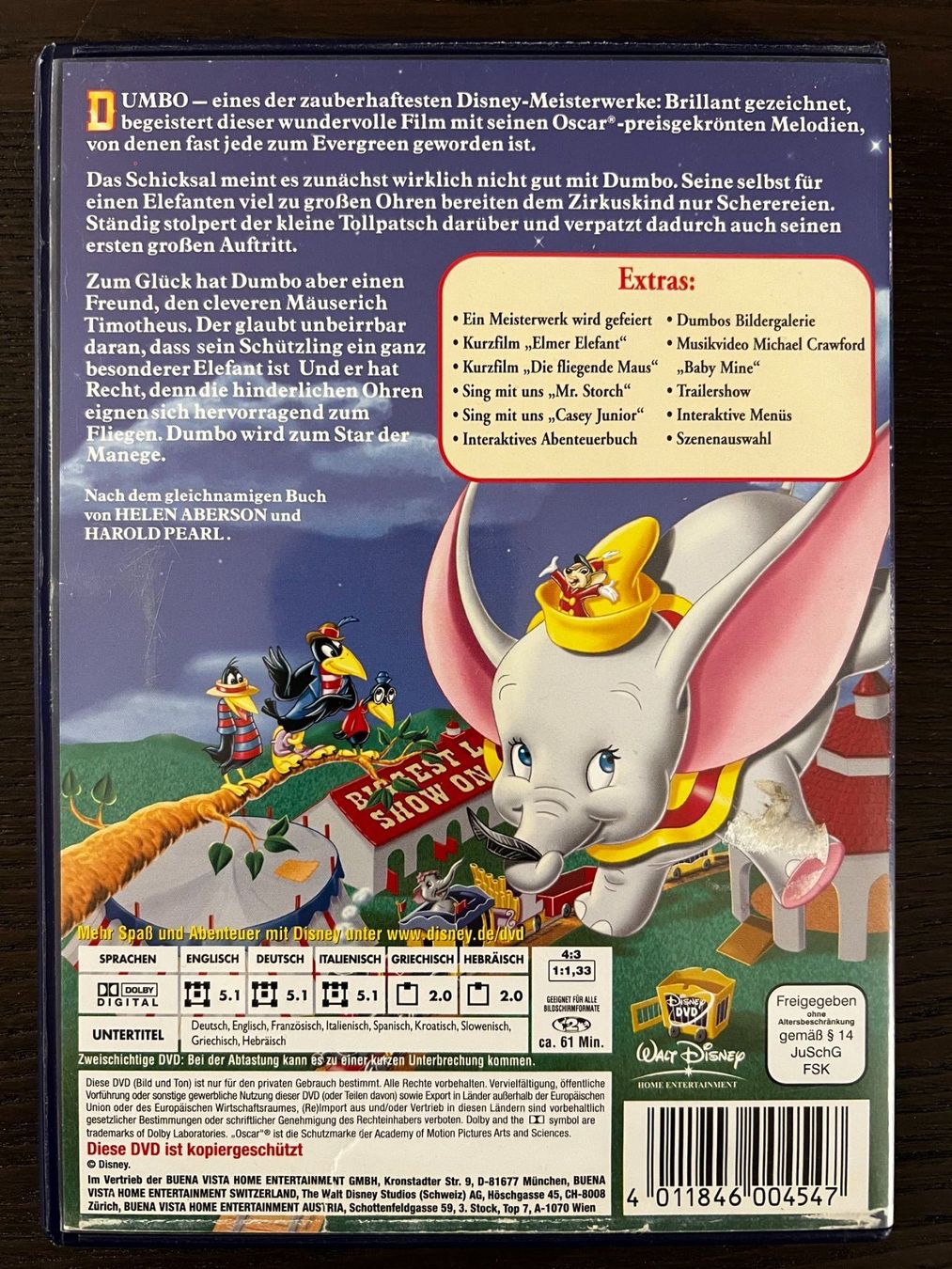 Tutti i DVDs: Dumbo – Usato da Zürich venduto da FilmFreunde 1