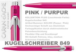 849.090 FLUO PINK *** 849 Caran d'Ache *** Goliath Blau M