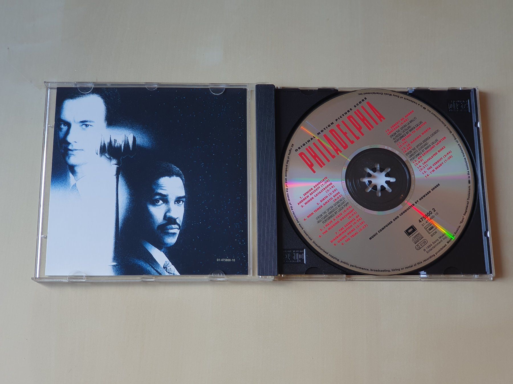 CD: Philadelphia Original Motion Picture Score – Usato da Stansstad venduto da collectorsshop 2